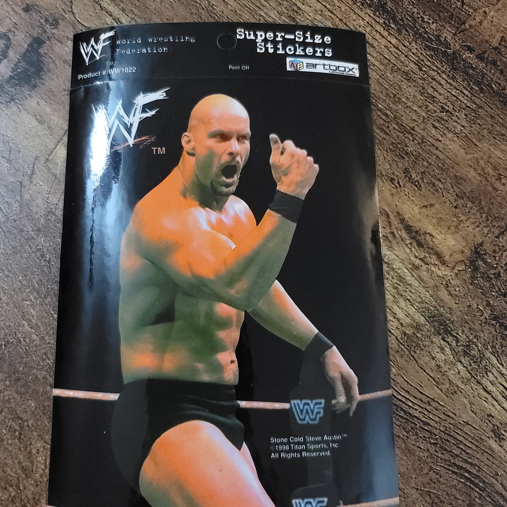 1998 WWF Super Size Stickers Stone Cold Steve Austin Sticker